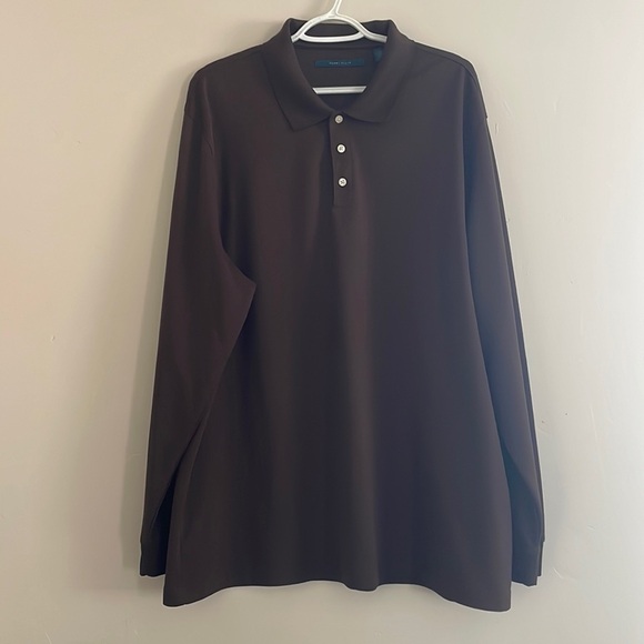 Perry ellis brown long sleeve shirt XXL - Picture 1 of 5